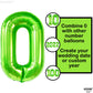 Giant, Light Green 0 Number Balloons - 40 Inch | Pair 0 Digit Balloon To Other | Light Green 0 Balloon For Birthday Party Supplies | Light Green Number 0 Balloon For Jungle Theme Birthday Decorations