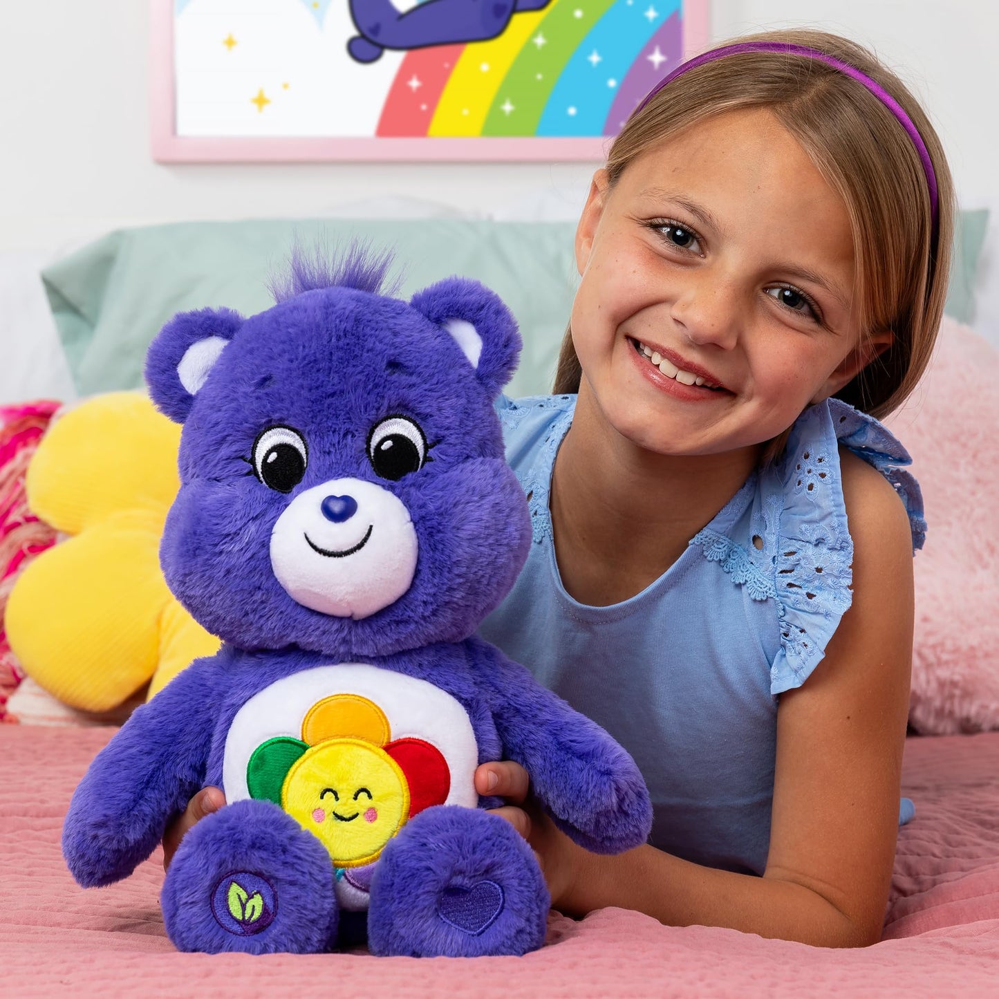Care Bears 14'' Medium Plush - Harmony Bear - Soft Huggable Material!