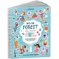 Into The Forest Stickers + Coloring Book By Cupkin: Innovative Side By Side Sticker Books Lays Flat - Spiral Binding - 500+ Natu