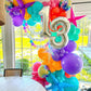 Disco Balloon Arch, 125 Pcs 80S Balloon Arch Kit Mit Hot Pink And Purple Teal Orange Metallic Green Balloons, 22 Inch Disco Ball