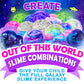 Original Stationery Galaxy Slime Kit - Glow in The Dark Stickers & Glitter Powder - Fun Slime Maker Set for Girls 8-12, Model OSGSK-0173