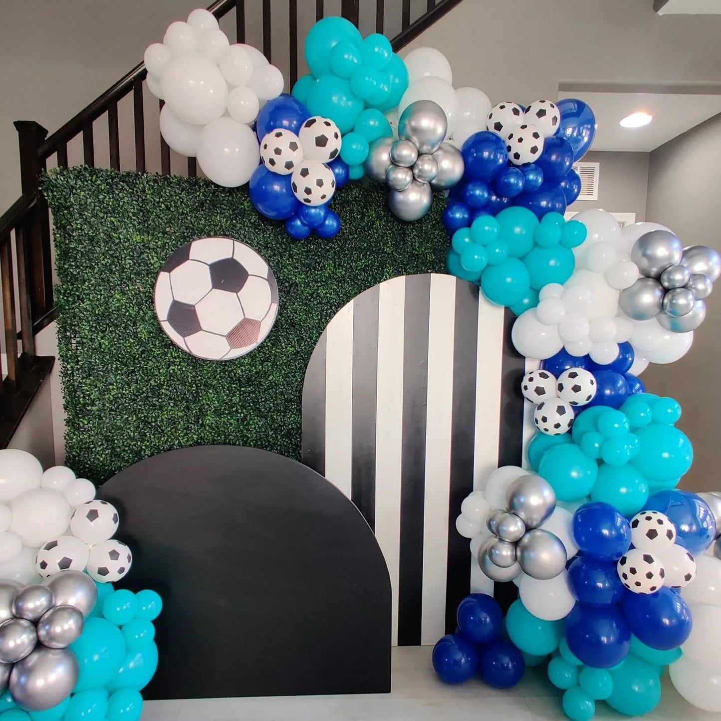 Biapian 60 Pcs Football Balloons, Football Balloon For Boys, 12 Inch Soccer Latex Balloons Football Pattern Helium For Kids Boys