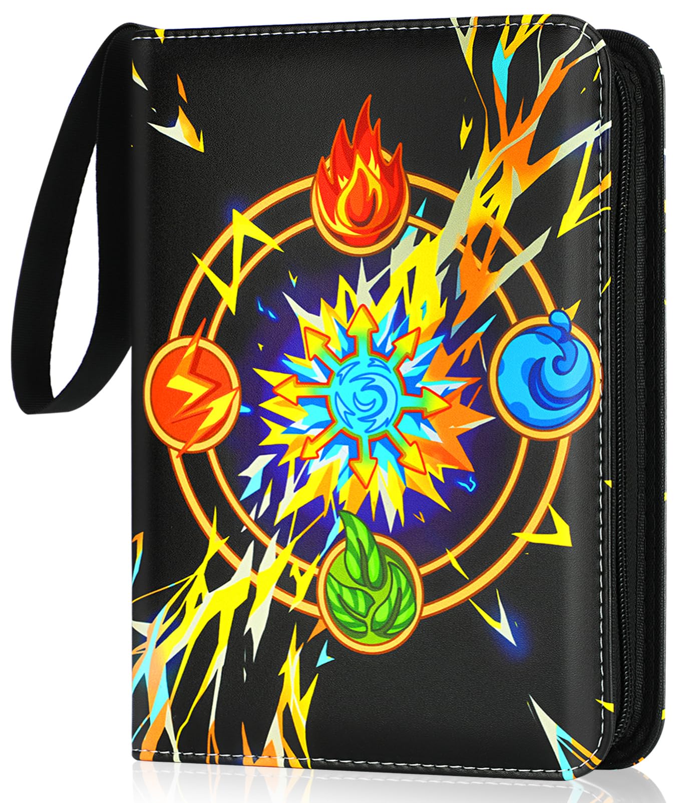 Card Binder for Cards  4-Pocket Trading Card Binder with 50 Removable Sleeves Fits 400 Cards  Great Creative Design Card Collection Binder Album Gift for Boys Girls Aged 4 to 16