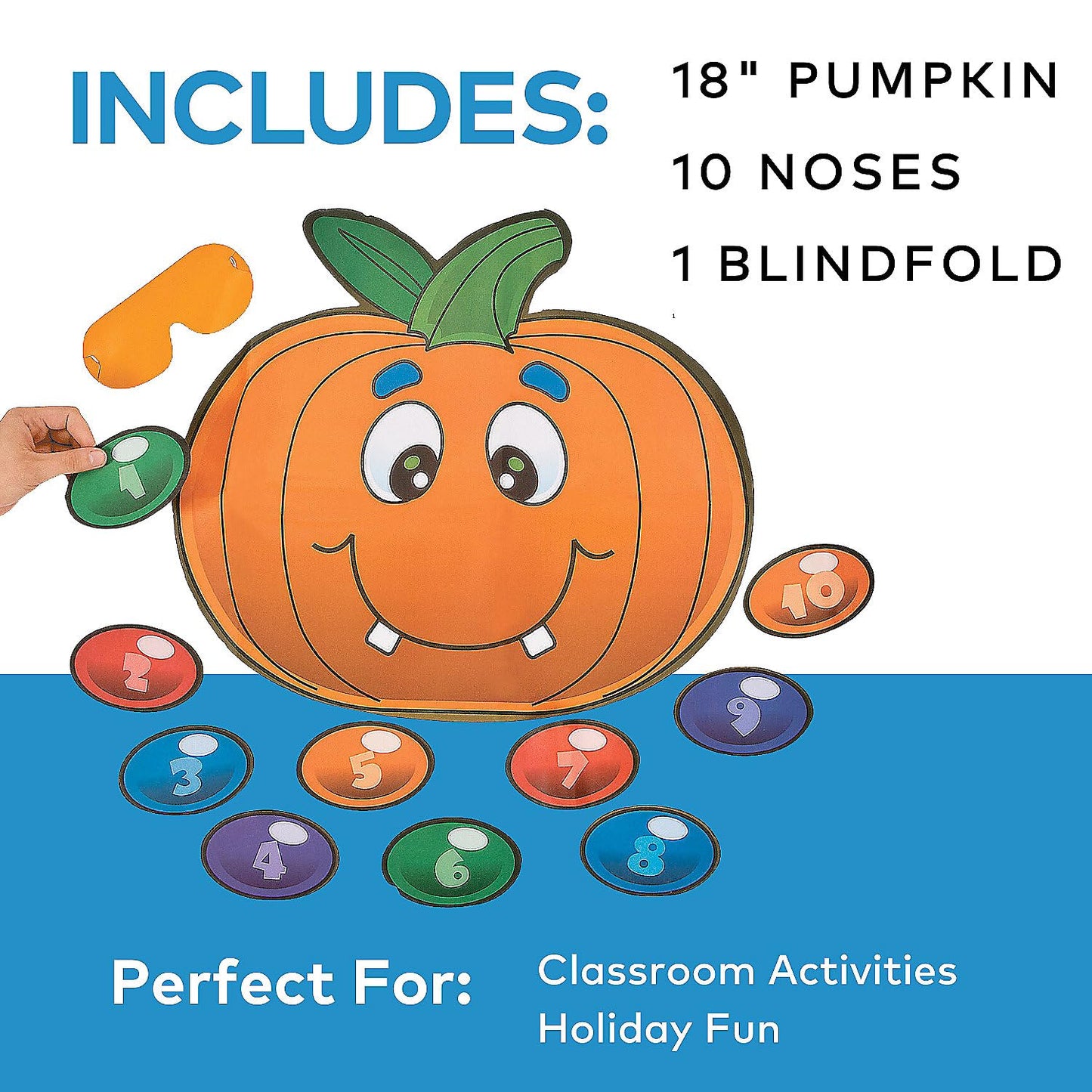 Fun Express Halloween Game Pin The Nose On The Pumpkin (Up To 10 Players)
