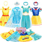 Kids Princess Dress Up Clothes For Little Girls, Bibuty Pretend Play & Dress Up Princess Costume Set With Princess Dresses Crown Cape For Little Girls, Princess Toys Gifts For 3-6 Toddler Little Girls