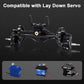 INJORA +5mm Diamond Portal Axles with Lay Down Servo Mount & Links for 1/18 RC Crawler TRX4M Upgrade(Black)
