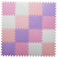 Foam Play Mat For Baby, 0.4 Inch Thick Foam Interlocking Floor Mats, Soft Non-Toxic Baby Playmat, Solid Colored Puzzle Play Mat Kids Floor Mats, 16 Tiles, White/Purple/Pink/Loli Pink