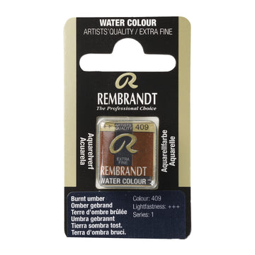 Rembrandt Watercolour Pan Burnt umber 409 (05864091)