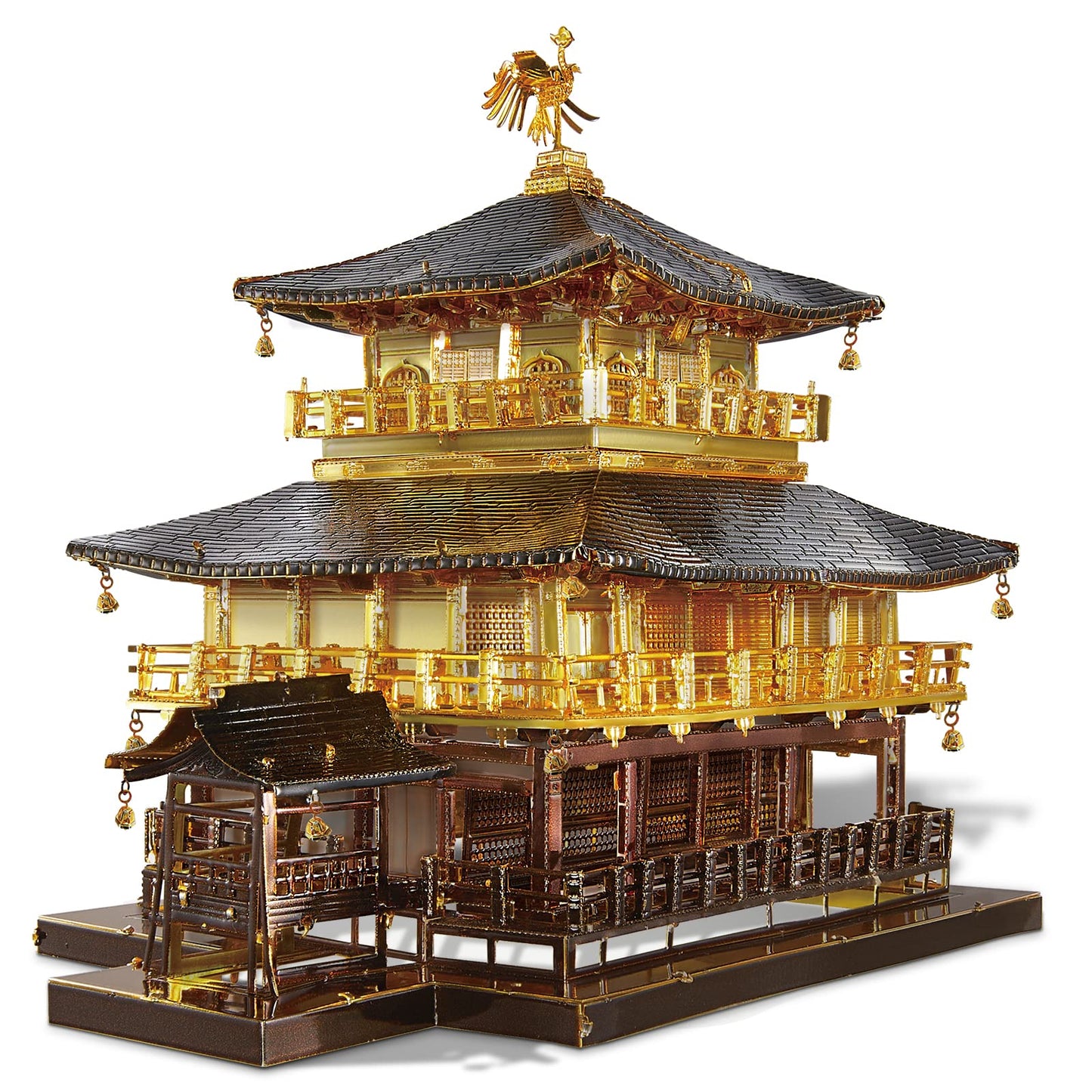 Piececool 3D Metal Model Kits For Adults, Kinkaku-Ji Golden Pavilion Model Building Kits, Challenging 3D Puzzles For Stress Relief Diy Craft Kits