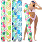 Soulchen 4 Pack Inflatable Pool Noodles Soft Fabric Covered 54'' Large Swim Noodles for mature-themeds Hawaii Tropical Palm Leaves enhanced Buoyancy for Pool Swimming Floating Beach Party Decor (Mixed)