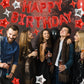 TONIFUL 35PCS Red Happy Birthday Decorations Kit, 16 Inch Aluminum Balloons, Foil Banner for Men, Women, Kids, Party Supplies