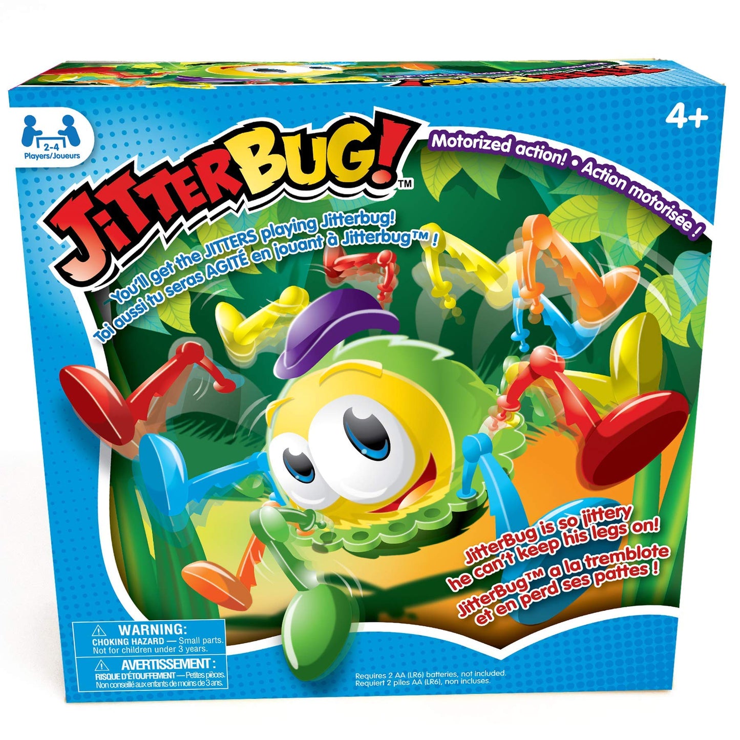 Top Secret Toys Jitterbug Motorized Skill And Action Game | Get Jitters Playing Jitterbug! Race To Attach His Colored Legs While He Moves Frantically | Hand-Eye Coordination, Family Fun, Ages 4+