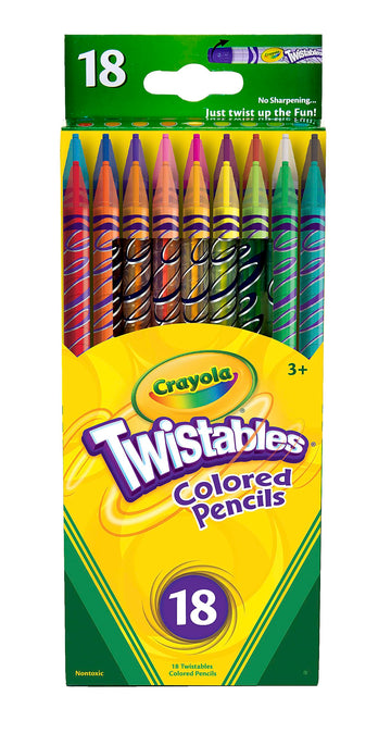 Crayola Twistables Colored Pencils, Assorted Colors 18 ea (20 packs)