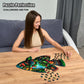 Leogor Large Wooden Puzzles For Adults 500 Piece - Colorful Mosaic Sea Turtle Puzzle With Unique Laser Cut Animal-Shaped And Oce
