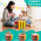 Woodmam Large Activity Cube, 9-In-1 Farm-Themed Wooden Play Center, Multipurpose Montessori Toy For 1-2 Year Old Baby Toddler Kid, First Birthday Gift | Bonus Magnetic Train Cars