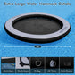AWEMUFA 8ft Water Hammock - Black PVC Inflatable Float Ring for Pool & Lake, Heavy Duty Mesh Circle Mat for Summer Parties