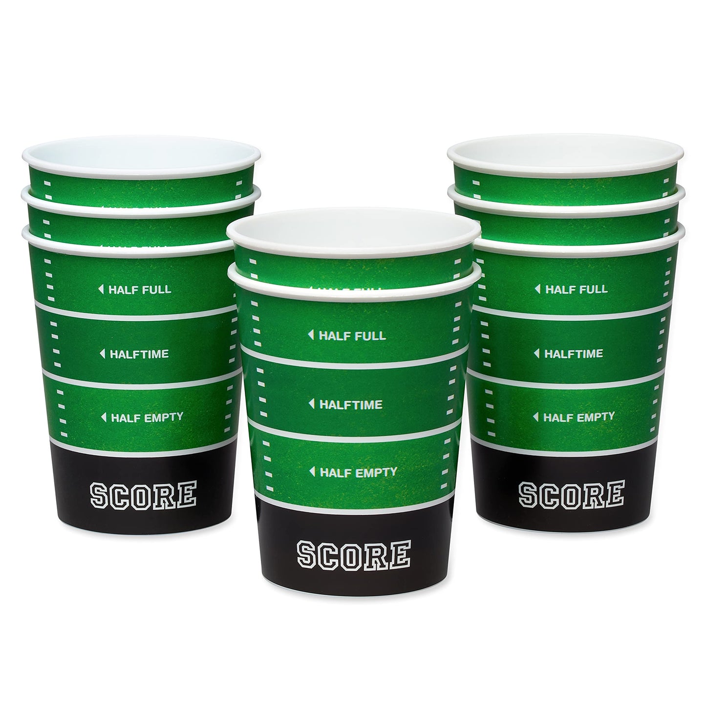 American Greetings Football Party Supplies, 16 oz Reusable Plastic Cups (8-Count)