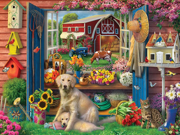 White Mountain Puzzles - Garden Shed - 500 Piece Jigsaw Puzzle For Adults & Kids - Fun Family Activity - 24''X30''