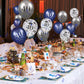 40Th Birthday Balloons Decorations, 15 Pcs Navy Blue Silver 40Th Happy Birthday Latex Inflatable Clear Confetti Balloon For Men Women 40 Anniversary Birthday Party Decor Indoor Outdoor Supplies12Inch