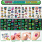 Winrayk 12 Sets Video Game Party Favors Gamer Birthday Supplies, Gaming Drawstring Bags Glow In The Dark Tattoos Stickers, Video Game Gifts Toys Game On Goodie Bag Stuffers Gamer Party Favors Supplies