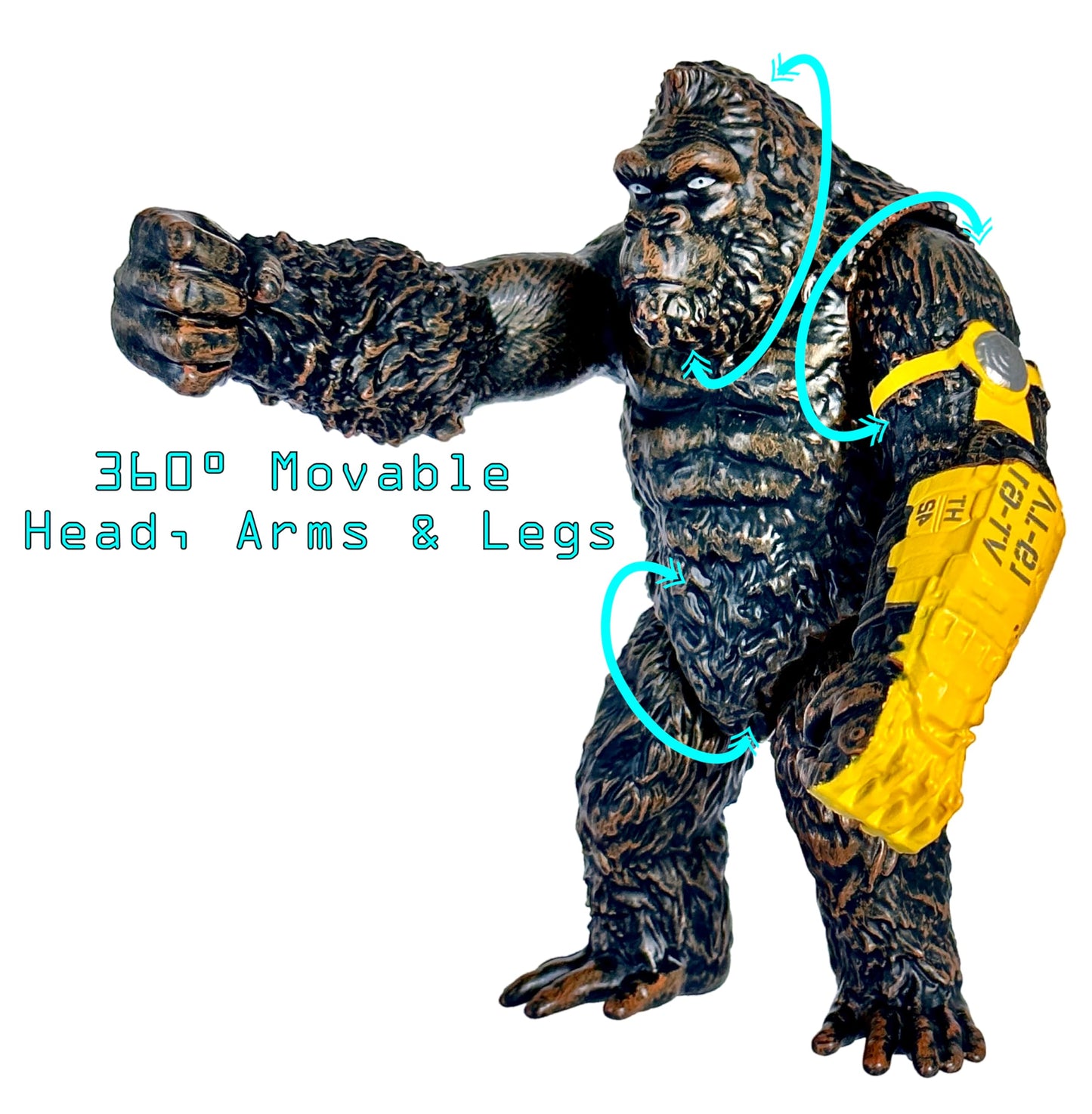Twcare King Kong: The New Empire, Dinosaur Dragon Attack Action Figure 7    Fight Mode Gorilla Ape Solid Wild Movie Series, Trav