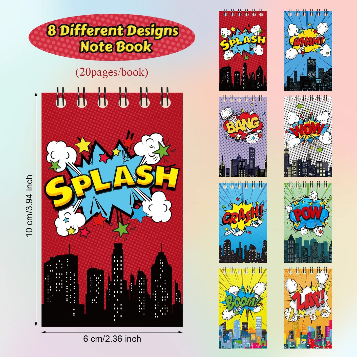 Containlol 24 Pack Mini Notebooks Party Supplies Favors Prize Piata Fillers Carnival Goodie Bag Stuffers Journal Notepad Teacher