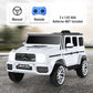 Olakids 12V Kids Ride On Car, Licensed Mercedes Benz G63 Electric Vehicle With Remote Control, Double Open Doors, Music, Bluetooth, 2 Speeds, Wheels Suspension, Battery Powered Driving Toy (White)