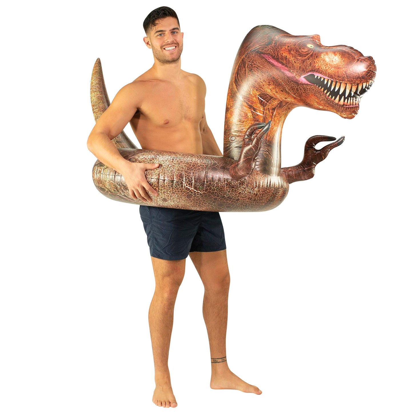 Poolcandy Inflatable 40 inch Animal Pool Tubes & Swim Rings (T-Rex Dinosaur Tyrannosaurus Rex 40 Dino Pool Tube)
