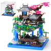 Caximsy Cherry Blossom Bonsai Tree Building Block Sets With Acrylic Display Box Chinese Architecture Of Peach Blossom Micro Mini