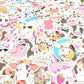 50 Pcs Cow Stickers Pack, Vinyl Waterproof Cute Cartoon Animal Sticker for Kids
