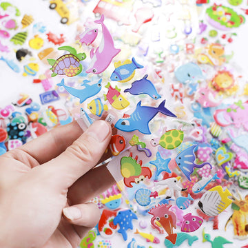 3D Stickers For Kids Toddlers 550+ Vivid Puffy Kids Stickers 24 Different Sheets, Colored 3D Stickers For Boys Girls Teachers, R