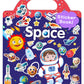 Benresive Reusable Sticker Book For Toddlers 2-4 Years, Fun Travel Stickers For Kids, Waterproof Sticker Books For Toddlers 1-3, Crafts Activities For Todddlers 1-3 2-4 3-5 - Space