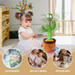 Miaodam Children Song Version Dancing Cactus, Volume Adjustable Talking Cactus Baby Toy Repeats What You Say, Colorful Glowing Talking Cactus Toy Singing 10 Songs, Embroidery Button Safety Cactus Toys