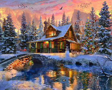 Vermont Christmas Company Rockies Christmas 1000 Piece Copper Puzzle VC1221
