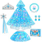 Dolnow Princess Dress Up For Girls, Light Up Princess Cape Princess Dress Costume Crown Wand Gifts For Toddler Girls 3 4 5 6