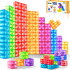 Feoxialy Magnetic Blocks - 52Pcs Translucent Magnetic Cubes, Digit Building Blocks Magnet Toys For Kids, Rainbow Stem Creativity Toys 3+ Year Old Boys & Girls Toddlers Kids Christmas Birthday Gifts