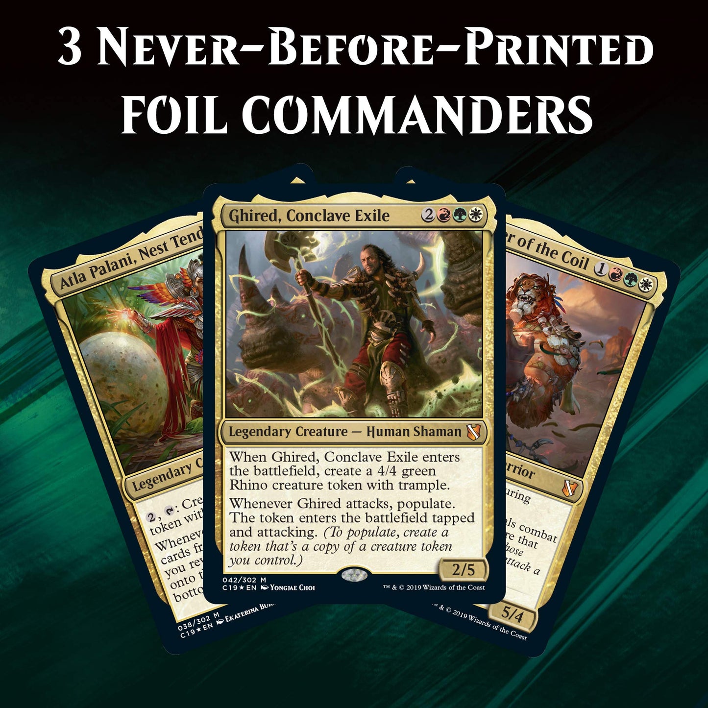 Magic: The Gathering Commander 2019 Primal Genesis Deck | 100-Card Ready-To-Play Deck | 3 Foil Commanders