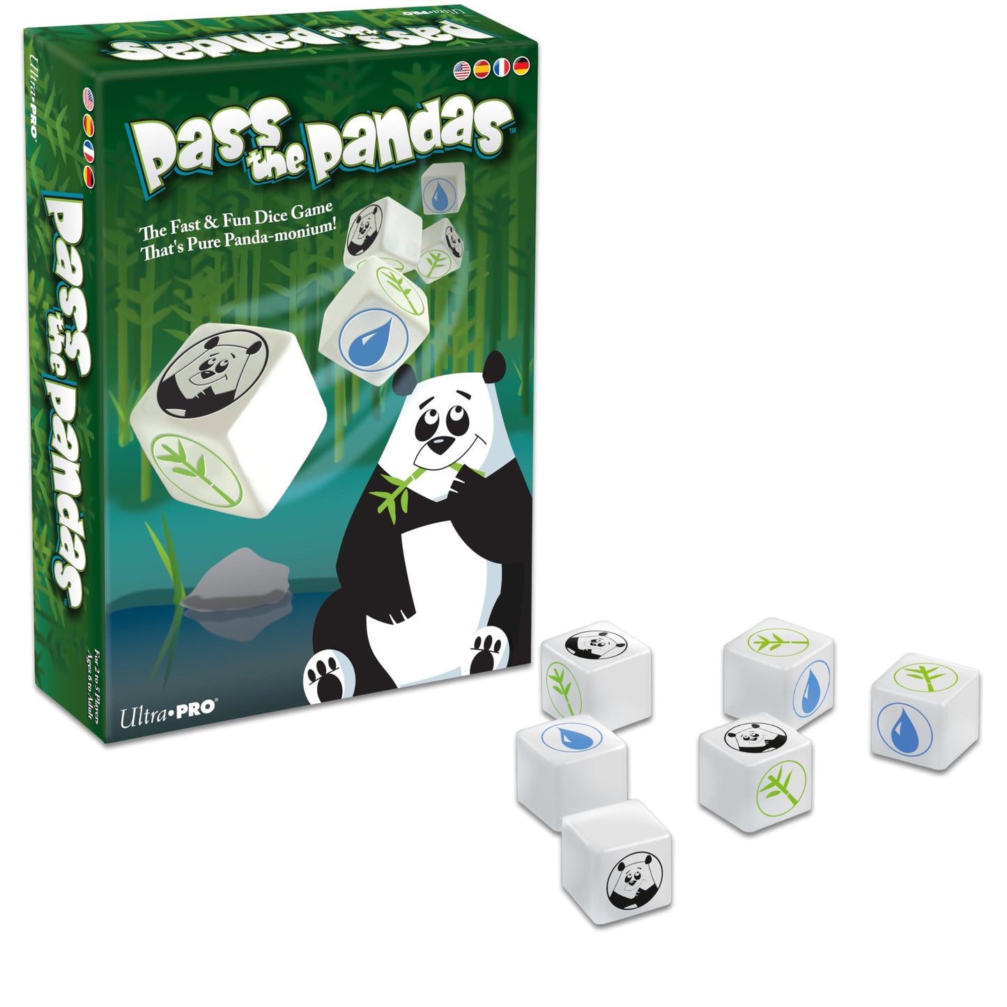 Ultra Pro Pass The Pandas Dice Rolling Game - Family-Friendly, Fast-Paced Fun, Multicolor, Model PLE18400