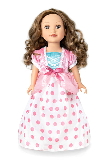 Little Adventures Bo Peep Doll Dress - Doll Not Included - Machine Washable Child Pretend Play And Party Doll Clothes With No Glitter