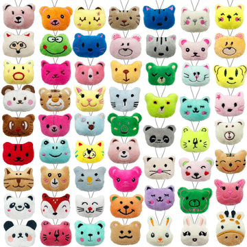 Xipegpa 60 Pcs Mini Animal Plush Toys Set Cute Small Animal Stuffed Toy Keychain For Party Favors Keychain Ornament For Goody Ba