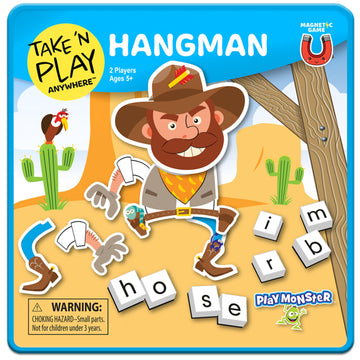 Playmonster Take N Play Anywhere - Hangman - Easy To Use, Hard To Lose - Fun On The Go Travel Game - For Ages 5+