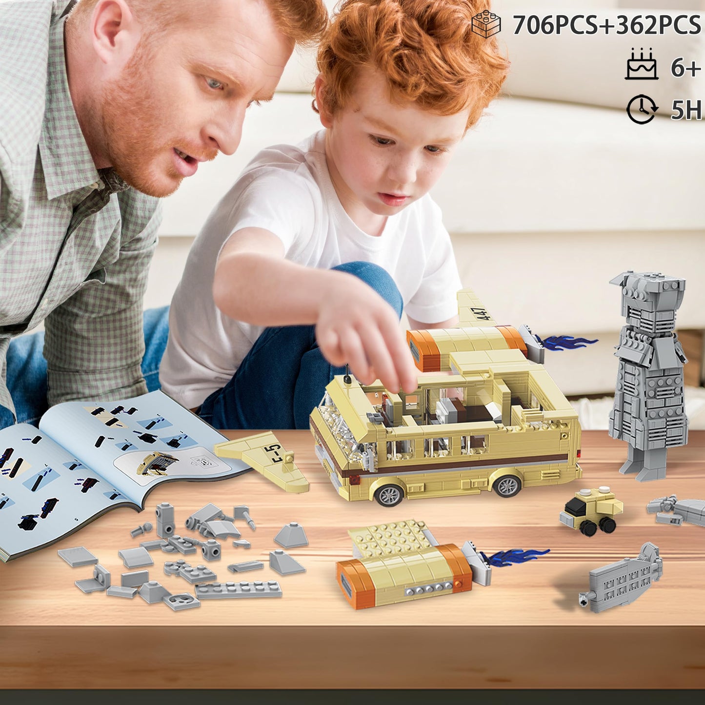 NUTAIN Mega Maid Spaceballs Eagle 5 Building Kit - 1068PCS Creative Toy for Adults & Kids, Compatible with Lego, Great Gift Idea