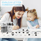 Lzttyee Decorative Magnetic Eva Alphabet Letters/Arabic Numerals For Refrigerator/White Board (117Pcs Letters Black)