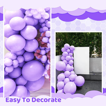 200 Pieces Pastel Purple Balloon Arch Kit Light Purple Balloons Lilac Balloon Garland Lavender Balloon Arch Kit For Purple Weddi