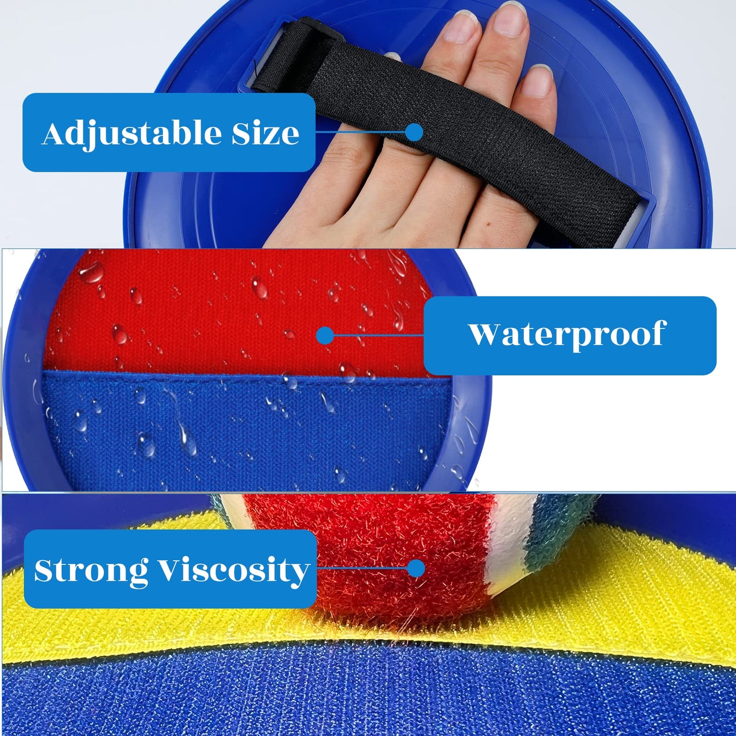jxzdle Toss and Catch Game Set, Outdoor Games with 4 Paddles 4 Balls and 1 Storage Bag, Great Outdoor Toys/Gifts for Kids, Class