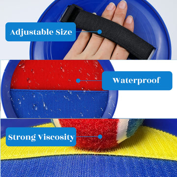 jxzdle Toss and Catch Game Set, Outdoor Games with 4 Paddles 4 Balls and 1 Storage Bag, Great Outdoor Toys/Gifts for Kids, Class