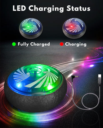 Adjustable Tabletop Air Hockey Game - Battery-Free Fun with Flexible Boundaries! Hover Puck Set with 2 Pushers, 2 Mini Goals & E