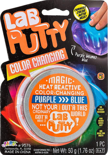 Ja-Ru Lab Putty - Color Changing Putty (1 Unit Assorted) Heat Sensitive Sensory Putty For Kids. Non Sticky Slime Party Favors For Kids. Stress Relief Anger Management Toys. 9576-1