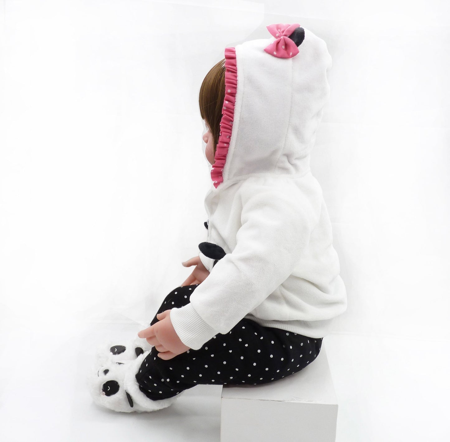 Reborn Baby Dolls Girl Clothes 22 Inch Panda Outfits Accesories For 22-24 Inch Reborn Baby Girl Newborn Matching Clothing