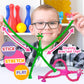 Playbees LED Telescopic Giraffe Toys 12-Pack - Sensory Fidget Toys for Kids with ADHD, Autistic Stimulating Play, Multicolor Interactive Learning